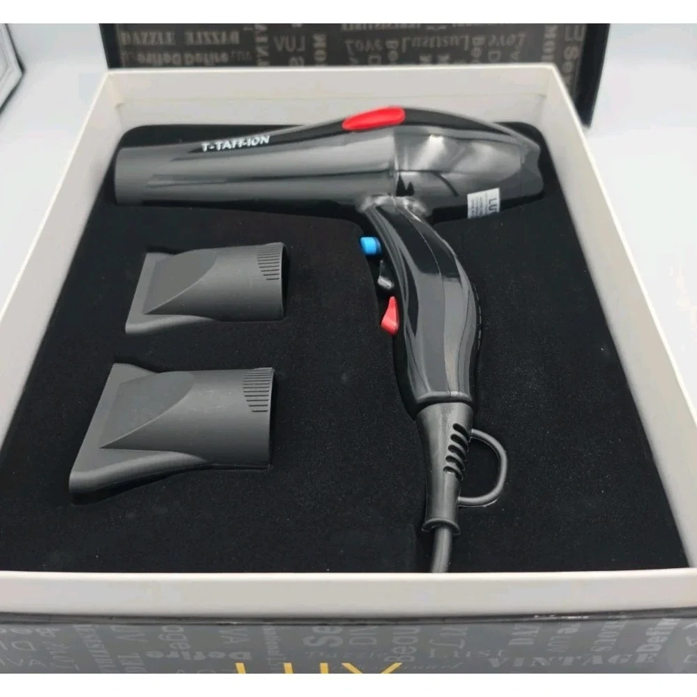 Luv Professional Tourmaline Hair Dryer Black 2000W Motor AC Dual Voltage NEW